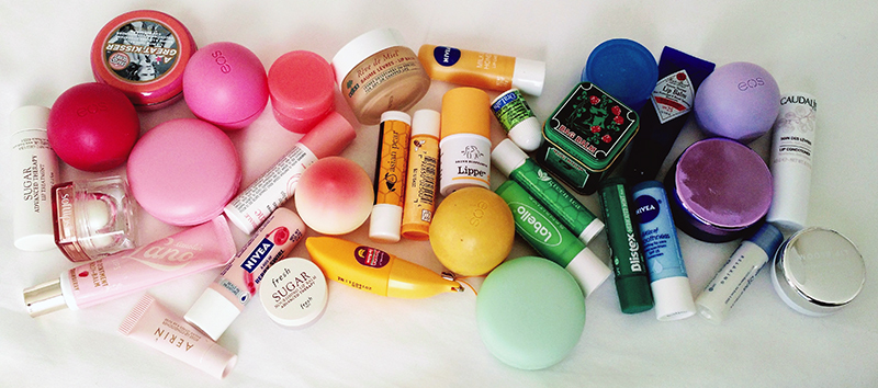 my partial lip balm collection